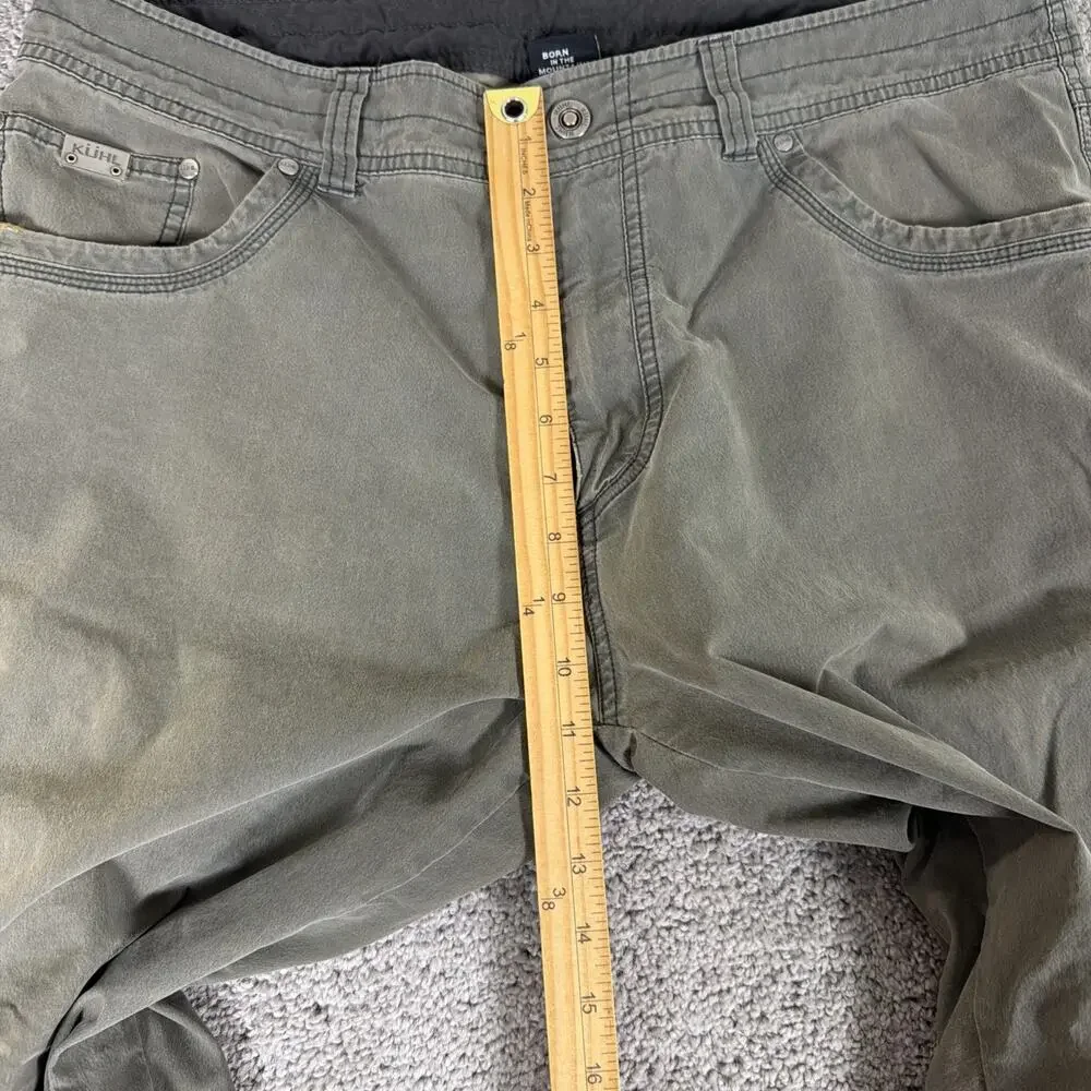 Kuhl Revolvr Pants Mens 38x36 Olive Patina Dyed Hiking Cargo Gorpcore Faded